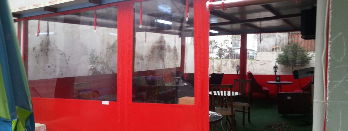 şeffaf sigara içme odası brandası